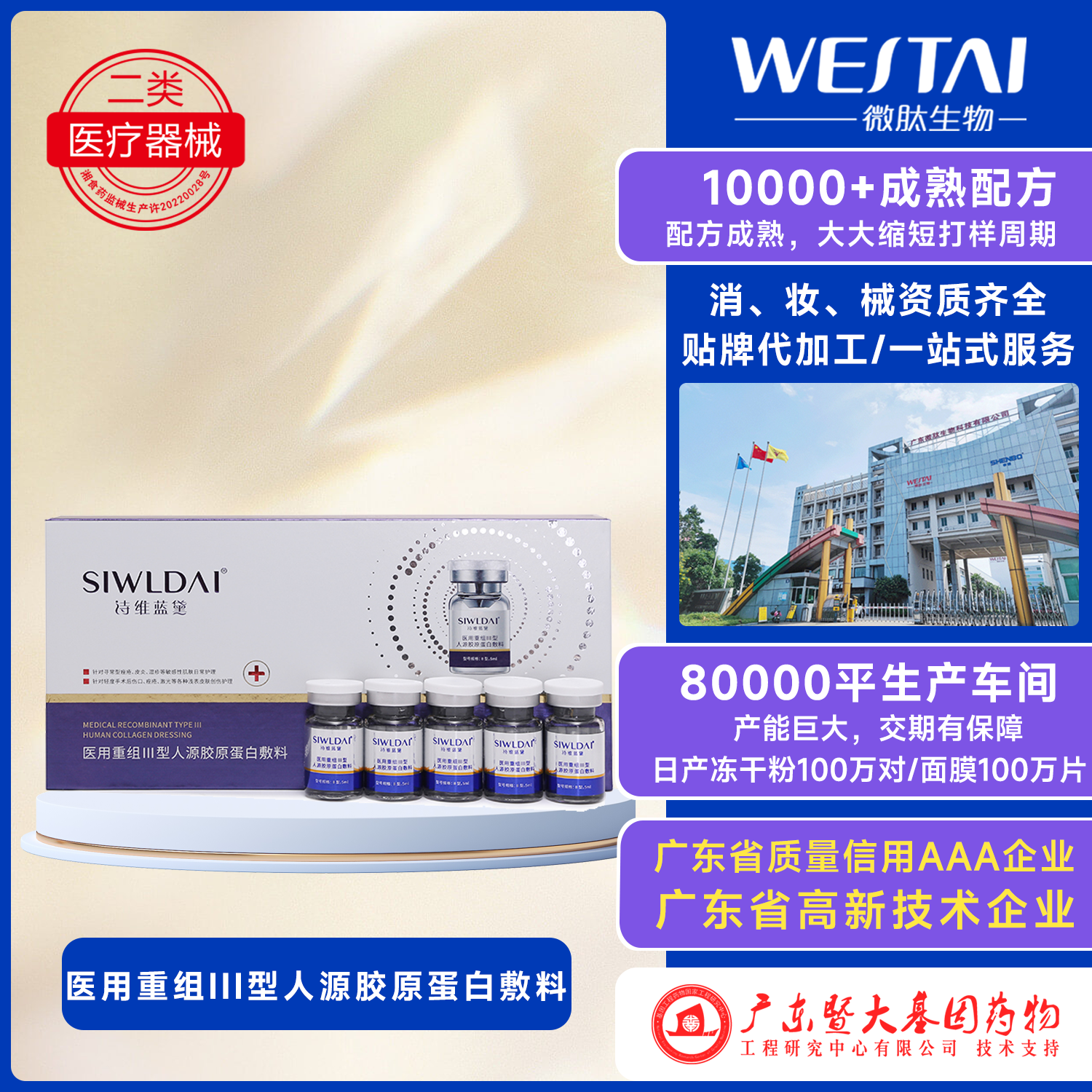 醫用重組Ⅲ型膠原蛋白敷料(精華)